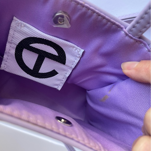 Telfar Small Shopping Bag, Lavendar, Crossbody Purse Snap Closure - Picture 7 of 7
